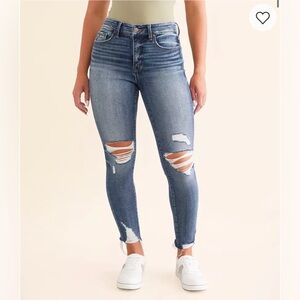 Buckle Dark Blue Distressed Skinny Jeans